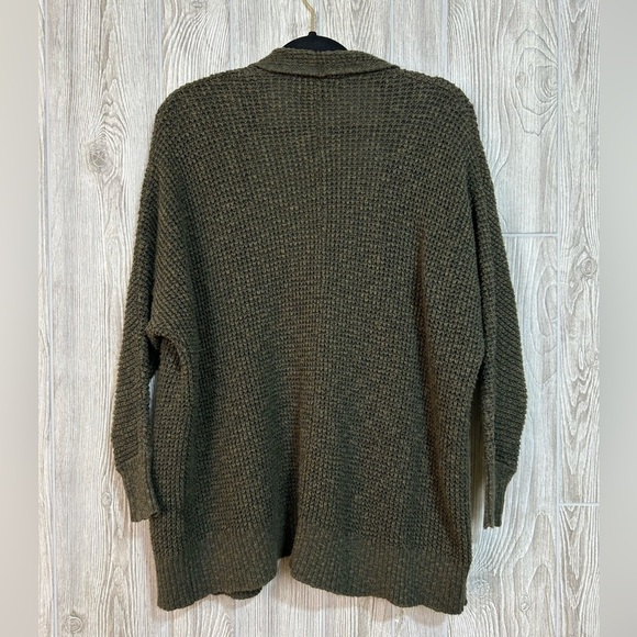 American Eagle Outfitters Green Waffle Knit Oversized Cardigan XXS - Picture 6 of 11